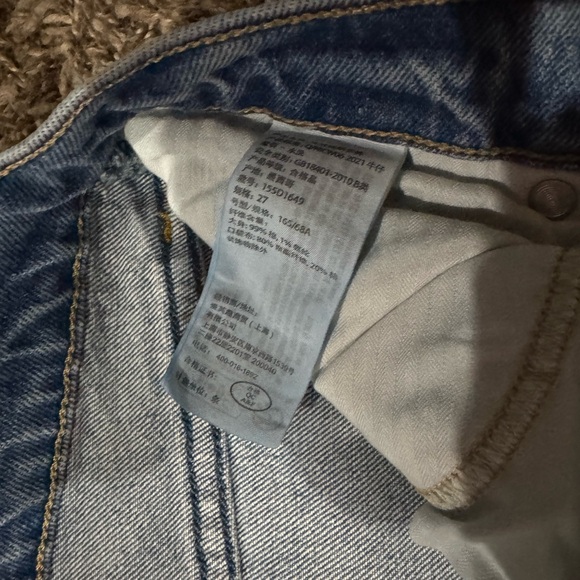 Abercrombie & Fitch High Rise 90s Relaxed Jean Sz 27 Medium Wash Raw Hem - Picture 4 of 7